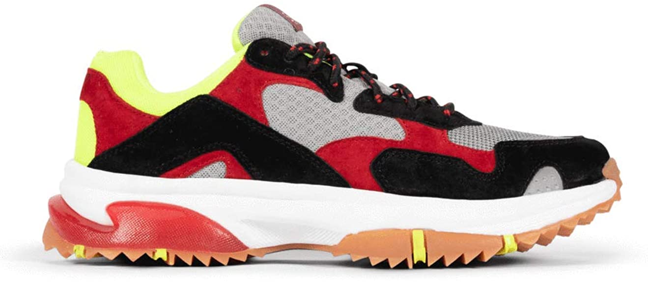 SNKR Project Men's Prospect Park Sneaker  Color Black/Red/Yellow Size 10M