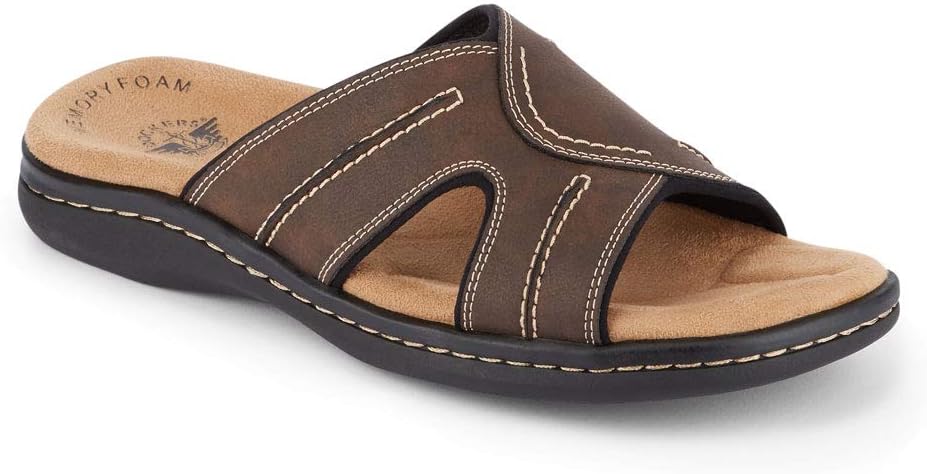 Dockers Men's Sunland Slide Sandals  Dark Brown Size 12