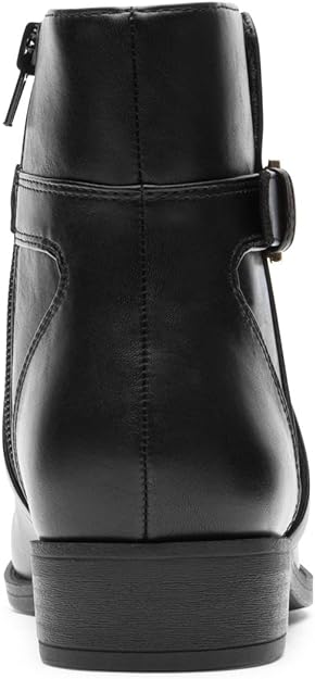 Rockport Women's Vicky Buckled Ankle Boots  Color Black Leather Size 6.5M