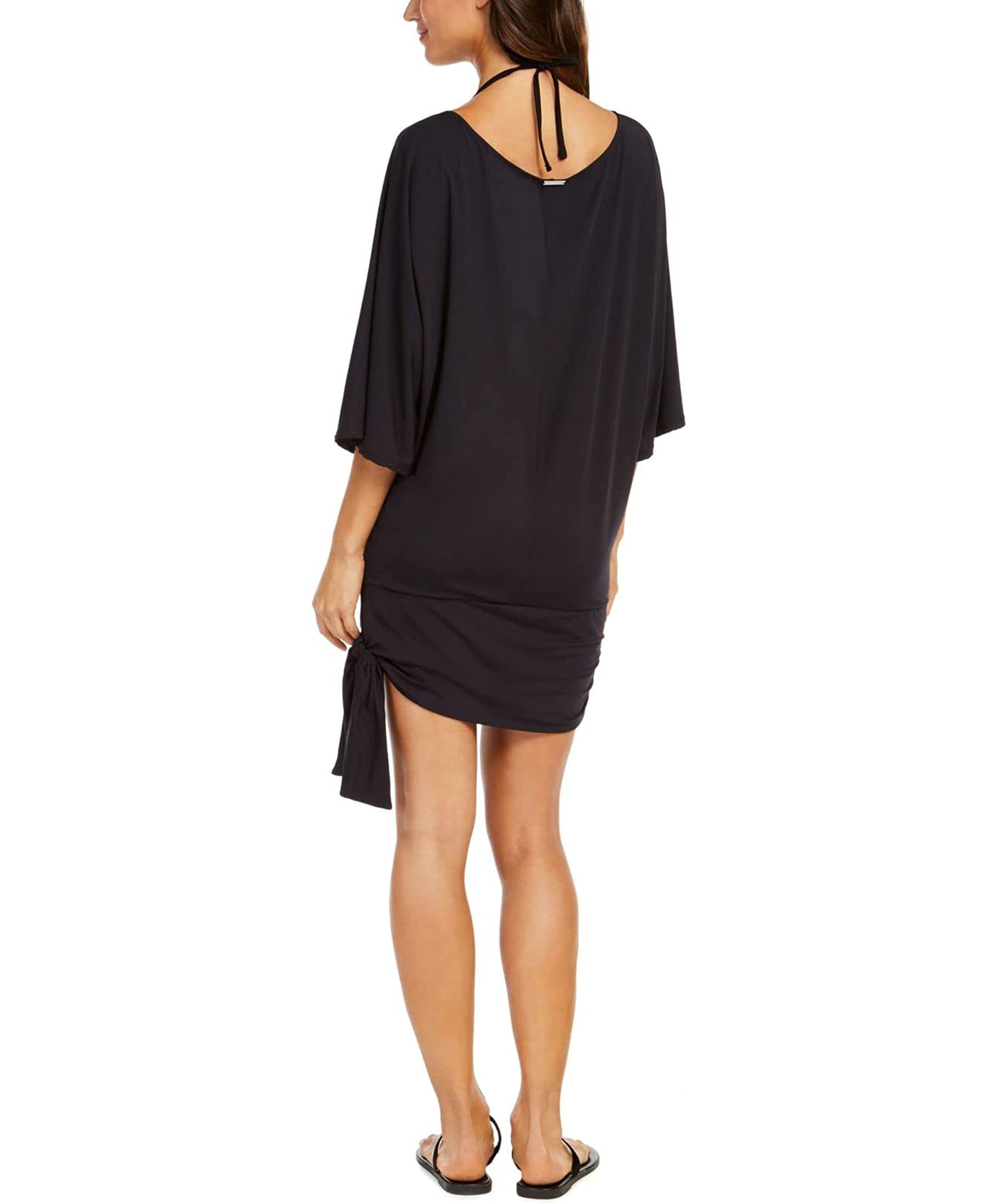 Michael Kors Classic Side Tie Cover-Up  Color Black Size L