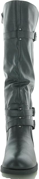 Journee Collection Women's Wide Calf Bite Almond Toe Knee-High Boots  Color Black Size 10M