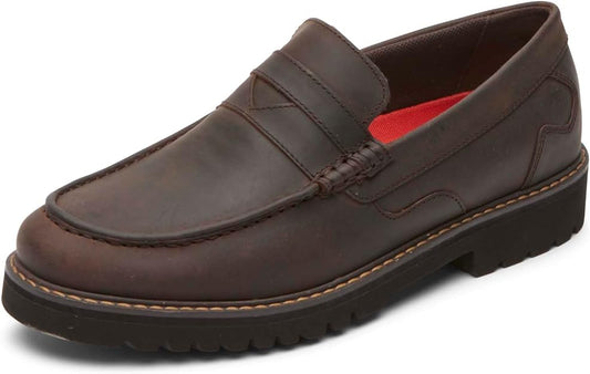 Rockport Men's Maverick Penny Loafer Shoes  Brown Size 14