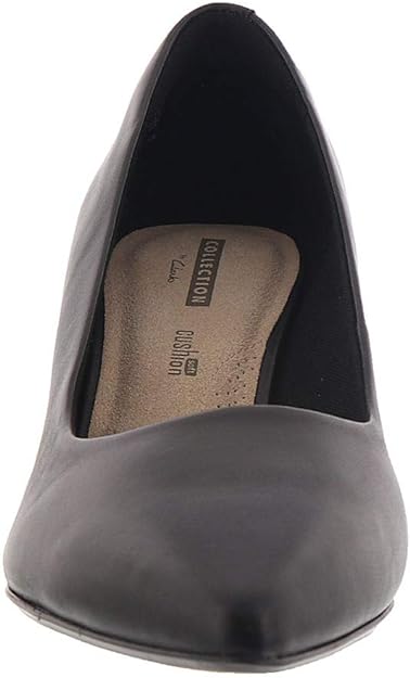 Clarks Women's Collection Linvale Jerica Pumps  Black Leather Size 8.5