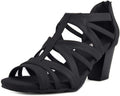 Easy Street Women's Amaze Dress Heeled Sandals  Black Size 8
