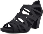 Easy Street Women's Amaze Dress Heeled Sandals  Black Size 8