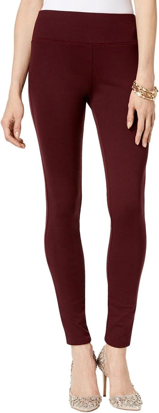 INC International Concepts Women's Pull-On Ponte Skinny Pants  Dark Mahogany Size 12