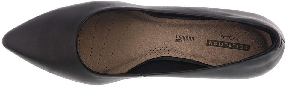 Clarks Women's Collection Linvale Jerica Pumps  Black Leather Size 8.5