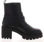 Madden Girl Women's Pike Moto Buckle Lug Sole Booties  Sand Size 9