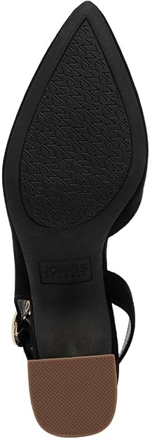 Jones New York Women's Fildy Patent Slingback Heeled Sandals Black Crinkle Size 9.5