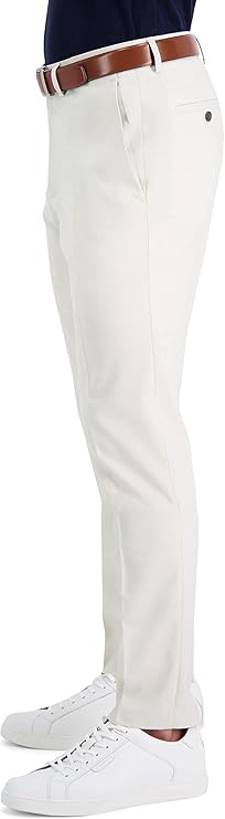 Kenneth Cole Reaction Men's Slim Fit Solid Performance Dress Pants  Natural W31xL32