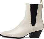 Michael Kors Kinlee Pointed-Toe Pull-On Booties  Light Cream Size 10