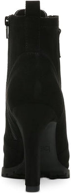 Bar III Women's Damas Faux Suede Peep Toe Shooties  Color Black Micro Size 8.5M