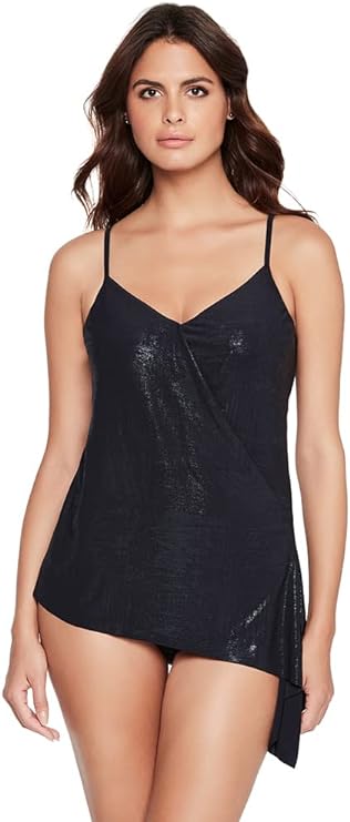 Magicsuit Alex Underwire Tankini Top  Black Blue Size 16