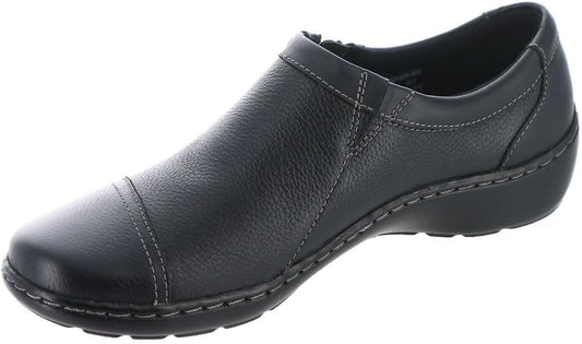 Clarks Women's Cora Giny Cushioned Loafers  Color Black Leather Size 9.5M