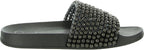 Jessica Simpson Women's Saycie Slip On Comfort Pool Slides  Color Gunmetal Size 6M