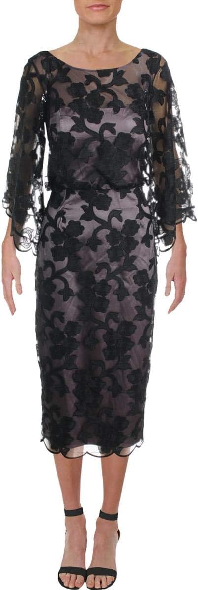 JS Collection Illusion Long Circle Dress  Color Black/Nude Size 6