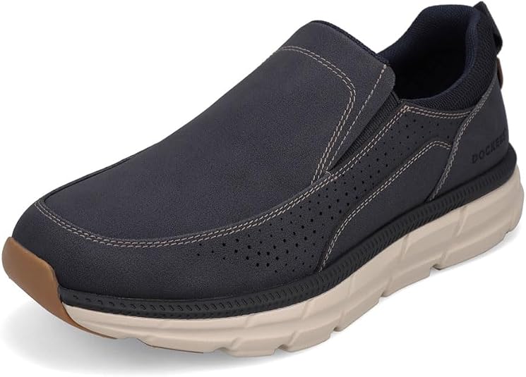 Dockers Men's GO-TIME Active Rebound Slip-On Sneakers  Navy Size 11