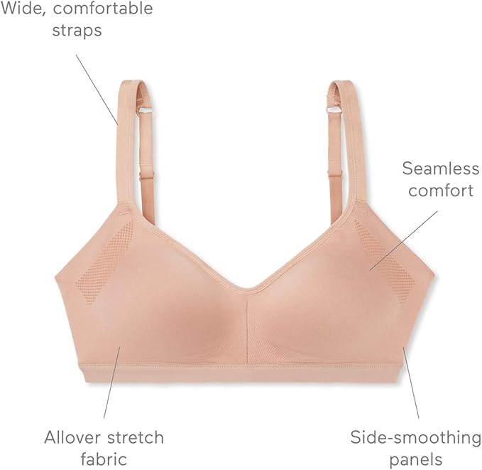Warner's Easy Does It No Side Effects Wireless T-Shirt Bra  White Size L