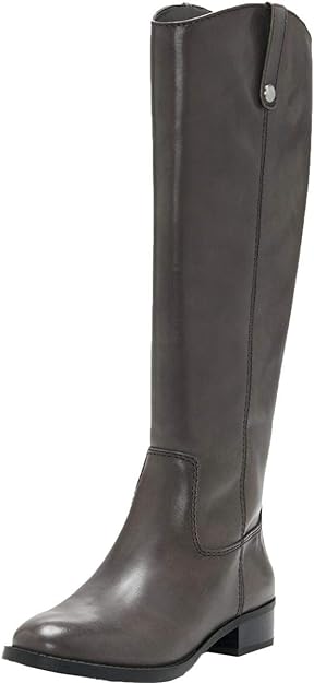 INC International Concepts Fawne Leather Knee-High Riding Boots  Color Gray Size 10M
