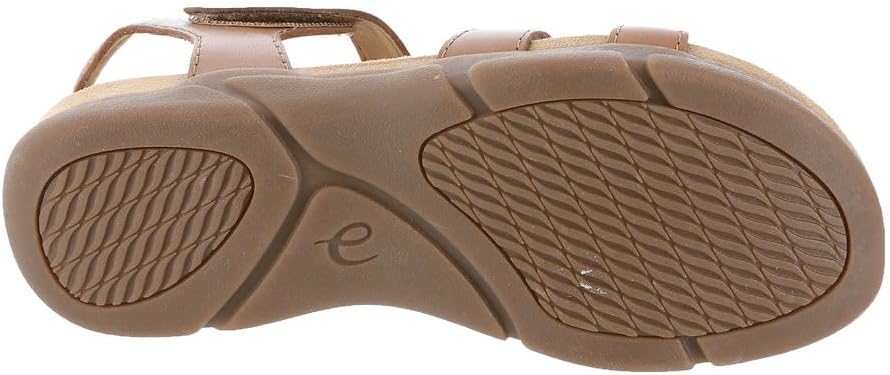 Easy Spirit Minny Criss-Cross Front Leather Slingback Sandal  Medium Brown Leather Size 8.5