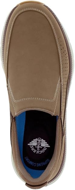 Dockers Men's GO-TIME Active Rebound Slip-On Sneakers  Taupe Size 9.5