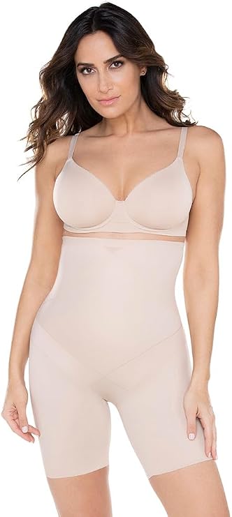 Miraclesuit Instant Tummy Tuck High-Waist Thigh Slimmer  Beige Size L