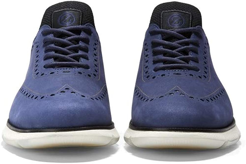 Cole Haan Men's 4.ZERGRAND Wingtip Oxford Sneakers  Marine Blue Size 11.5
