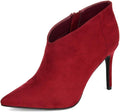 Journee Collection Women's Demmi Pointed Toe Inside Zip Booties  Color Red Size 7.5M