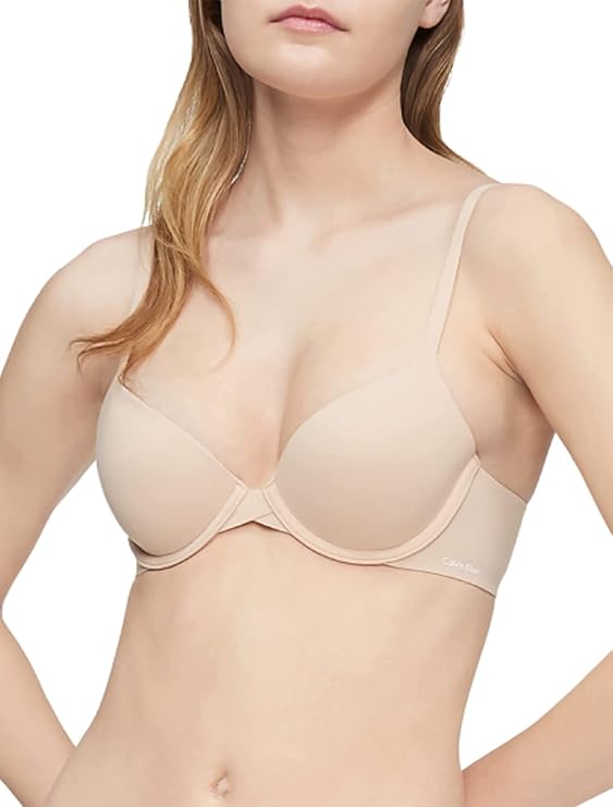 Calvin Klein Perfectly Fit Modern Lined T-Shirt Bra  Bare Nude Size 34B