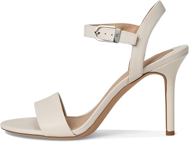 Lauren Ralph Lauren Women's Gwen Ankle-Strap Dress Sandals  Soft White Size 5.5