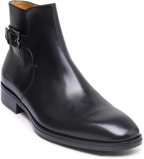 Bruno Magli Men's Angiolini Buckle Boots  Black Size 11.5