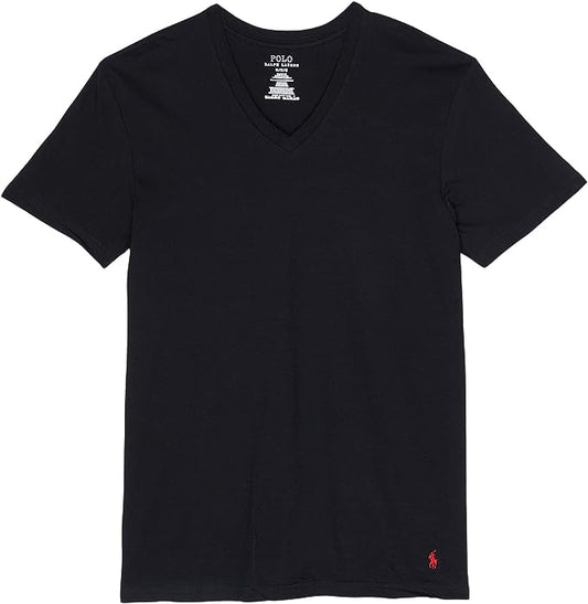Polo Ralph Lauren Mens V-Neck Undershirts, 5-Pk  Color Polo Black Size XL
