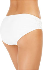 Michael Kors Shirred Bikini Full-Coverage Bottoms  Color White Size XL