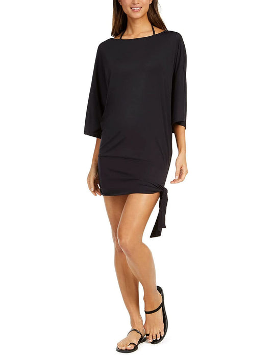 Michael Kors Classic Side Tie Cover-Up  Color Black Size L