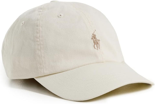 Polo Ralph Lauren Men's Core Classic Adjustable Sport Cap Hat  Parchment Cream One Size