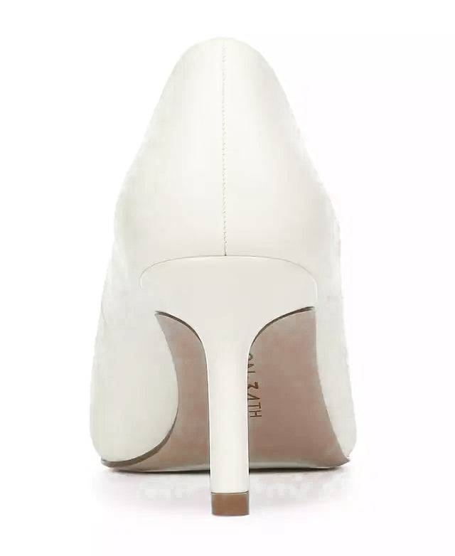 On 34th Women's Mariahh Pointed-Toe Stiletto Heel Pumps  White Smooth Size 7