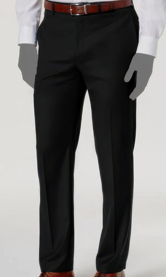 LAUREN RALPH LAUREN Men's Classic Fit Flat Front Dress Pants  Black 36WX32L