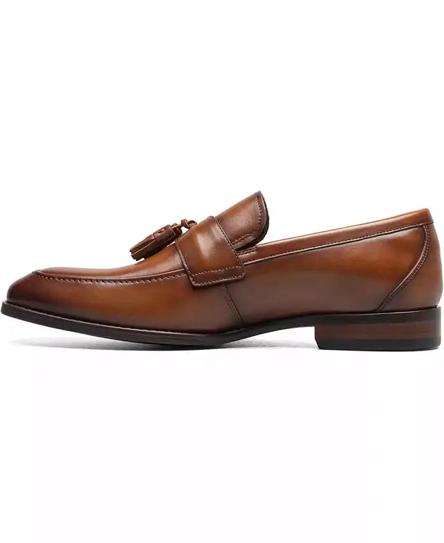 Stacy Adams Men's Keeler Moc Toe Tassel Slip On Loafers  Cognac Size 11 (Returned)