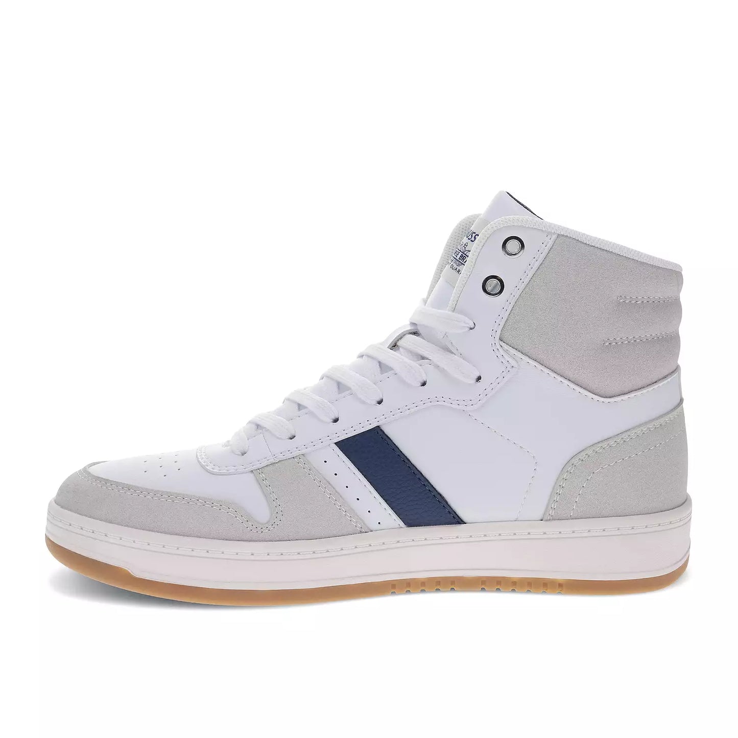 Levis Men's Drive High-top La Winter Sneakers  White/Cappuccino/Mocha Size 12