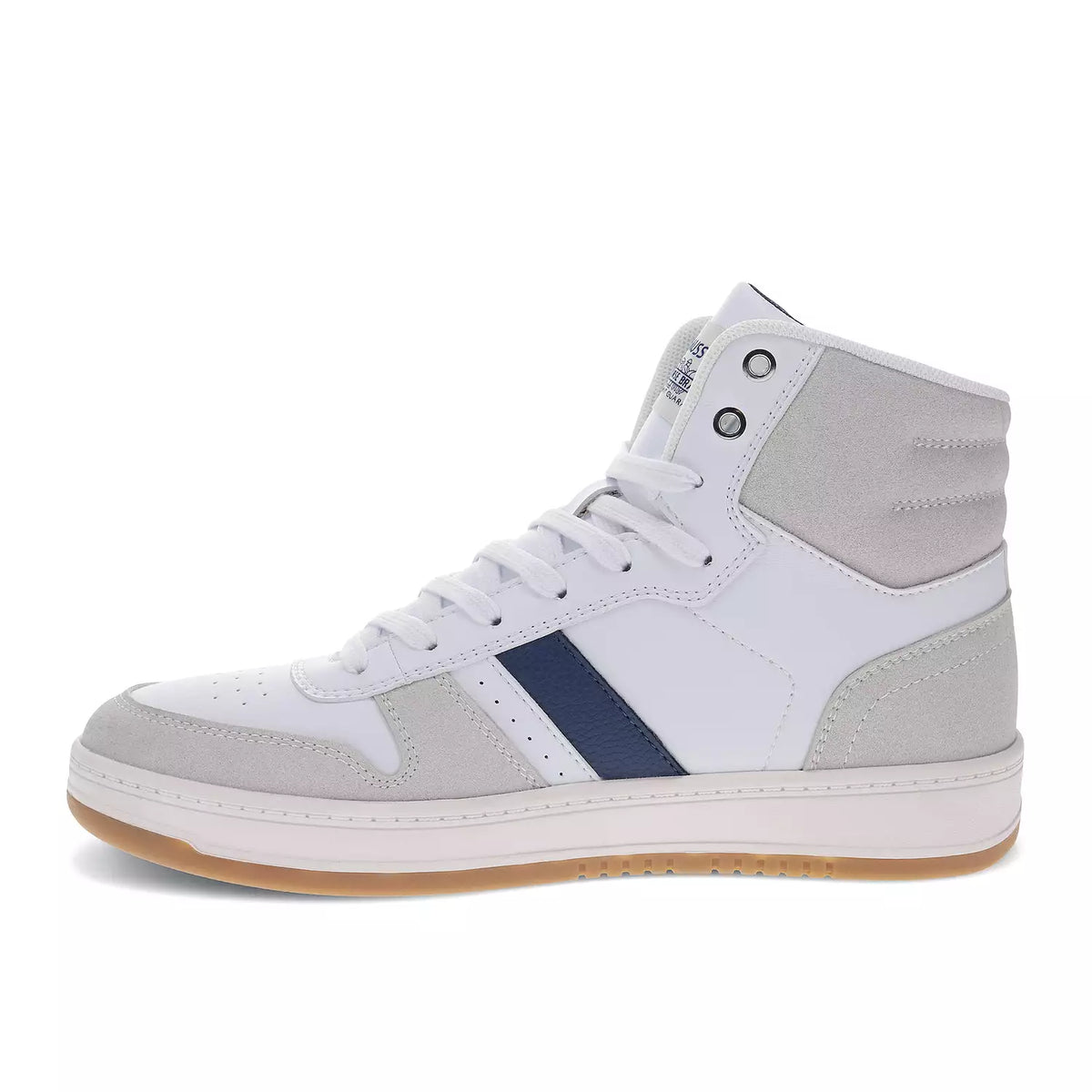 Levis Men's Drive High-top La Winter Sneakers  White/Cappuccino/Mocha Size 12