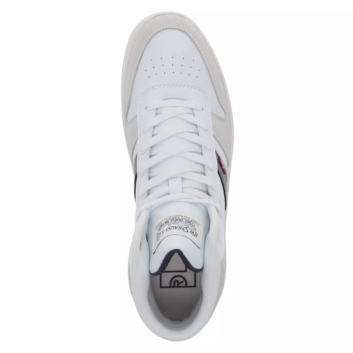 Levis Men's Drive High-top La Winter Sneakers  White/Cappuccino/Mocha Size 12