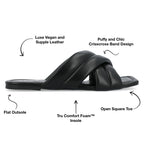 Journee Collection Women's Divyah Tru Comfort Foam Sandals  Color Black Size 9.5M