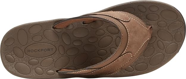Rockport Men's Hayes Thong Sandals  Color Tan Size 8.5M