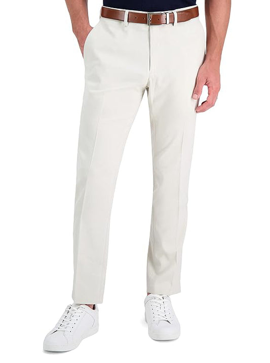 Kenneth Cole Reaction Men's Slim Fit Solid Performance Dress Pants  Natural W31xL32