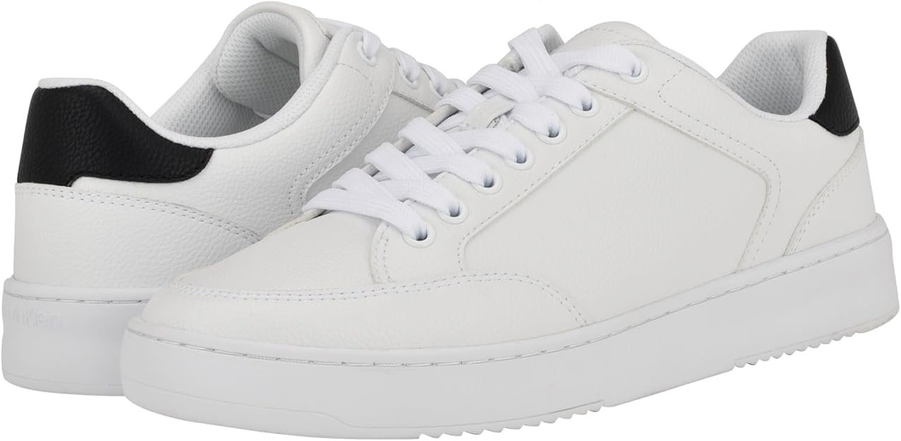 Calvin Klein Men's Lalit Casual Lace-Up Sneakers  White Size 11
