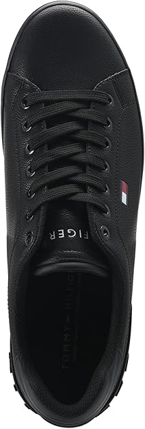 Tommy Hilfiger Men's Rezz Lace Up Low Top Sneakers  All Black Size 10 Style TMREZZ6