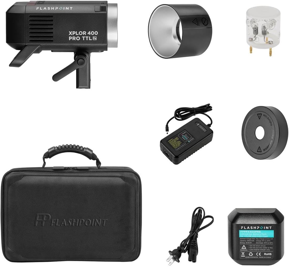 Flashpoint XPLOR 400 PRO TTL aka Godox AD400Pro Li-ion Battery-Powered HSS Strobe Light