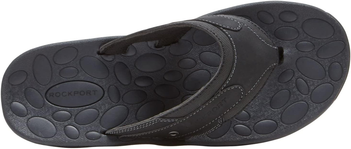 Rockport Men's Hayes Thong Sandals  Color Black Size 10.5M