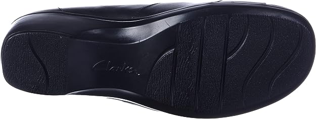 Clarks Women's May Marigold Slip-On Loafer  Color Black Leather Size 7M