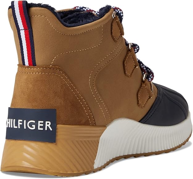Tommy Hilfiger Women's Jenko Cold Weather Sneaker  Navy/Tan Size 10